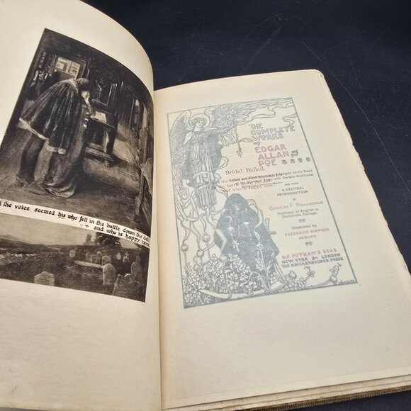 Edgar Allan Poe Poems Book-Lovers Eldorado Edition Putnams Sons Numbered DH1369 - Picture 8 of 16